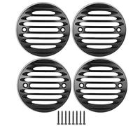 Turn Signal Light Protector Retro CNC Indicator Grill Rugged Aluminum Alloy Turn Light Cover Protector for Royal Enfield Classic 500 Black 4pcs
