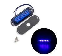 Turn Signal Light Universal 12V-24V 4 LED Side Marker Lights Clearance Lamps Indicator Lamp Signal Light Truck Trailer Van Pickup Boat Turn Signal Lamp(Blue)