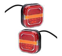 Turn Signal Lights 2PCS LED Tail Light Left Right Rear Brake Lamp Lights Stop Dynamic Indicator 12V 24V Taillight Wing Mirror Indicator