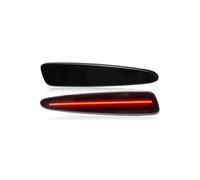 Turn Signal Lights Smoked Lens Amber Front Red Rear LED Side Marker Light Assembly For Chevy For Corvette C6 2005 2006 2007 2008 2009 2010 2011 2012 2013 Wing Mirror Indicator(Rear Red)