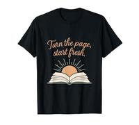 Turn the Page Start Fresh Sunrise Mental Health Art T-Shirt