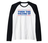 Turn The Volume Up - Funny Zohran Mamdani Mayor NYC Quote Raglan Baseball Tee
