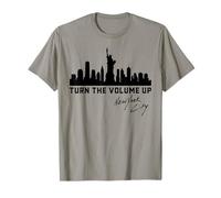 Turn The Volume Up New York City Skyline NYC Pride Statement T-Shirt
