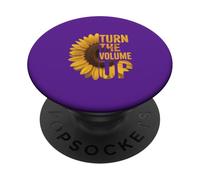 Turn the Volume Up Zohran Mamdani Sunflower PopSockets Adhesive PopGrip