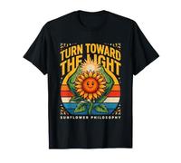 Turn Toward The Light Sunflower Philosophy T-Shirt