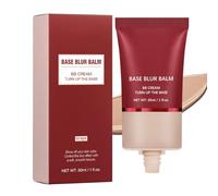 Turn Up the Base Blurring Foundation - Lightweight Matte BB Cream Blur Tinted Moisturizer, Buildable Full Coverage, Whole Day Wear - Hypoallergenic Oil-Free Skin Care (B, Large)