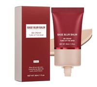 Turn Up the Base Blurring Foundation - Lightweight Matte BB Cream Blur Tinted Moisturizer, Buildable Full Coverage, Whole Day Wear - Hypoallergenic Oil-Free Skin Care (A, Large)
