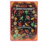 Turn Up The Heat Hot Sauce Advent Calendar - Chilli Sauce Gift Set With 24 x 18ml Sauces, Hot Sauces Gift Set for Men Features 8 Spicy Seasoning Flavours - Adult Foodie Gifts for Christmas Countdown