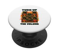 Turn Up The Volume (Music Statement & Amplifier Graphic) PopSockets Adhesive PopGrip