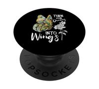 Turn Your Dreams Into Wings Inspirational Butterfly Quote PopSockets Adhesive PopGrip