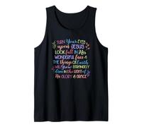 Turn Your Eyes Upon Jesus Christian Hymn Tank Top
