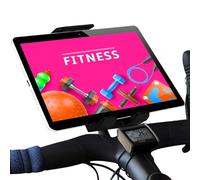 Turnaroundtech Stationary Bike Tablet Holder Compatible with iPad Suitable for All Kinds of Handlebars and Spinning Bicycles Roller Treadmill