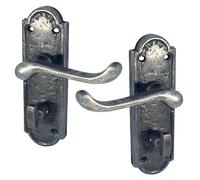 Turnberry Handforged Iron Pewter Internal Lever Door Handle Set PEW300/B PEW 301 (Bathroom Handle PEW300B)