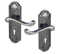 Turnberry Handforged Iron Pewter Internal Lever Door Handle Set PEW300/B PEW 301 (Lock Handle PEW300)