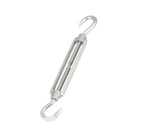 Turnbuckle 1pcs M4/M5/M6/M8 304 Stainless Steel Turnbuckle Bolt Hook Rigging Eye Screw Wire Rope Tensioning Tightener Tight Connector(C to C,M6)
