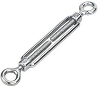 Turnbuckle Wire Tensioner,1 Pcs M14 ~ M24 Hook & Hook/O To O Stainless Steel Turnbuckle Eye To Eye Wire Rope Tensioner Suitable For DIY String Light Picture Hanging Wire(M16)