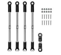 Turnbuckles Camber Toe Links Accessories For Arrma For Big For Rock 1/7 | Modify Steel turnbuckle linkage set for RC Car Upgrades adds threads and locked camber toe settings Parts