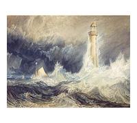 Turner Bell Rock Lighthouse Large Art Print Poster Wall Decor Premium Mural