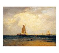 Turner Fishing Upon The Blythe Sand Tide Setting In Unframed Wall Art Print Poster Home Decor Premium