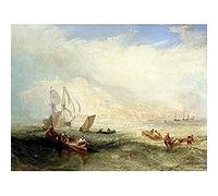 Turner Joseph Mallord William Line Fishing Off Hastings Art Print Canvas Premium Wall Decor Poster Mural