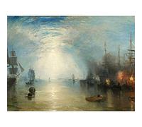 Turner Keelmen Heaving In Coals By Moonlight Large Art Print Poster Wall Decor Premium Mural