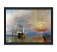 Turner The Fighting Temeraire Ship Painting Artwork Framed Wall Art Print A4 Artery8 Black One Size