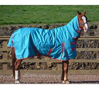 Turners Heavyweight 350g Insulated Fill Turnout Horse Rug 600d Ripstop With Fixed Neck (7'0", Teal)