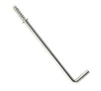 Turners Quality Bearings 10 Pack of 75mm 3" L-Shaped Hooks - Heavy Duty Metal Hook Screws for Home, Office & Outdoor Use - Ideal for Hanging, Storage & Organization