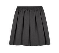 TurnHint Girls Back to School Uniform Skirts, Kids Summer Formal Dress Bottom Round Elasticated Waist Box Pleated Stretch Skirt (Grey, 15-16 Years)