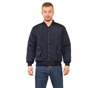 TurnHint® Men's Classic A1 Bomber Jacket Casual Warm Lightweight Sportswear Windproof Winter Outwear Zip Waterproof Military Coat (Navy, Large)
