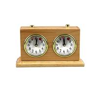 Turnier Chess Clock Analog Natural Wood With Stand For a Complete Chess Board Game Mechanical Timer Championship Tournament