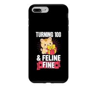 Turning 100 And Feline Fine Pun For Cat Theme Birthday Party Case for iPhone 7 Plus/8 Plus
