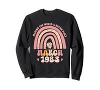 Turning 43 Retro March 1983 43rd Birthday For Girl Women Sweatshirt