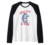 Turning 50 Hedgehog Daisy Funny Sarcastic 50th Birthday Gag Raglan Baseball Tee