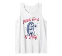 Turning 50 Hedgehog Daisy Funny Sarcastic 50th Birthday Gag Tank Top