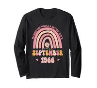 Turning 59 Retro September 1966 59th birthday for women Long Sleeve T-Shirt