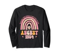Turning 71 Retro August 1954 71st birthday for women Long Sleeve T-Shirt