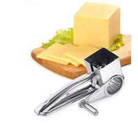 Turning Cheese Grater Handheld Stainless Steel Rotary Cheese Grater for Easy and Quick Grating 20 x 11.6 x 5.5cm/7.9 x 4.6 x 2.2in
