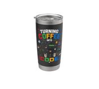 Turning Coffee Into Code Programmer Stainless Steel Insulated Tumbler