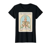 Turning Forty Last Year in My Thirties Milestone Celebration Value Graphic T-Shirt, Women, Black, M