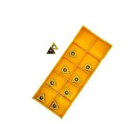 Turning Inserts for TCMT110204, UE6020/VP15TF/US735 Grades, 10 pcs, 0.4 mm Radius(TCMT110204US735Gold)