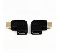 Turning Left & Right Angled Adapter Compatible with HDMI Port Coupler Male to Female 90 & 270 Degree (2 pcs a bag)