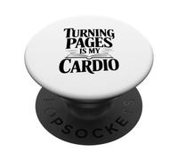 Turning Pages is My Cardio Book Lover PopSockets Adhesive PopGrip