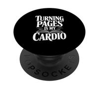 Turning Pages is My Cardio Book Lover PopSockets Adhesive PopGrip