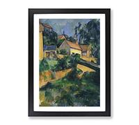 Turning Road At Montgeroult By Paul Cezanne Classic Painting Framed Print | A4 Black Framed Wall Art | Ready to Hang | Classic Historical Picture | Living Room Bedroom Lounge Office