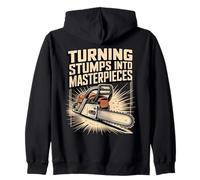 Turning Stumps Into Masterpieces Chainsaw Art Zip Hoodie
