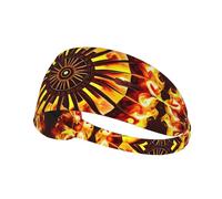 Turning The Flame Elastic Exercise Headband, Fitness Exercise Yoga Cycling Headband, Outdoor Sports Elastic Sweat-Absorbing Headband,