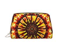 Turning The Flame Makeup Bag: Small Travel Cosmetic Bag with Zipper, Portable Toiletry Pouch for Brushes