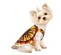 Turning the flame Pet Breathable Sleeveless T-shirt L for Small Dogs and Cats, Soft, Comfortable, Stylish
