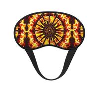 Turning The Flame Print Blackout Sleep Mask - Comfortable Eye Cover, Light-Blocking, Perfect for Travel, Meditation, and Camping